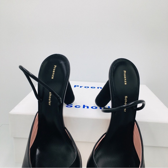 Proenza Schouler- Glove Slingback Pumps Nappa Black Size EU 38.5 M - Picture 6 of 16
